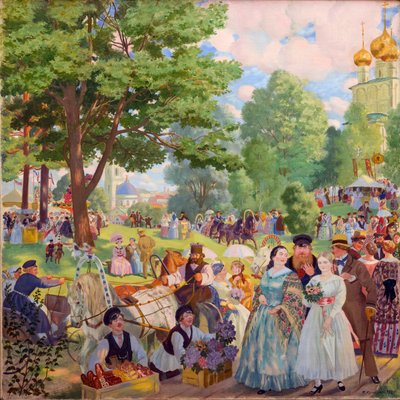 Feast of the Holy Trinity by Boris Mikhailovich Kustodiev