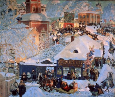 Winter, Shrovetide by Boris Mikhailovich Kustodiev