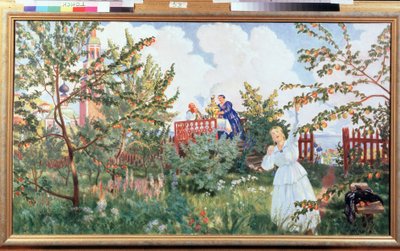 Apple Garden by Boris Mikhailovich Kustodiev