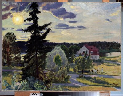 Evening Landscape by Boris Mikhailovich Kustodiev