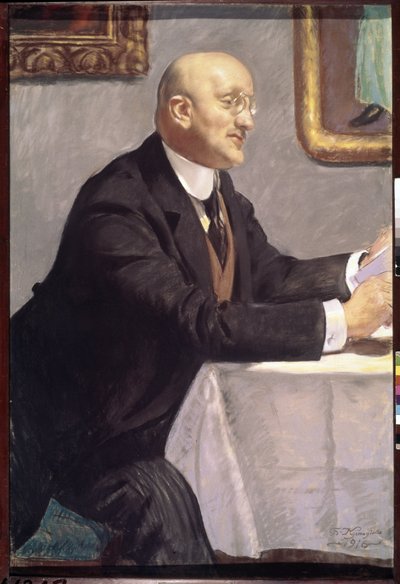 Portrait of the Artist I. Grabar by Boris Mikhailovich Kustodiev