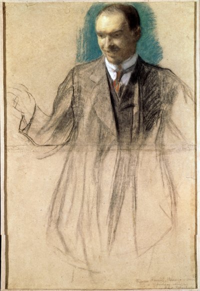 Portrait of the Artist Kusma Petrov Vodkin by Boris Mikhailovich Kustodiev