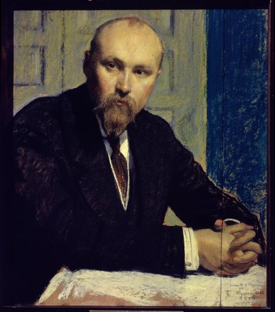 Portrait of the Artist N. Roerich by Boris Mikhailovich Kustodiev