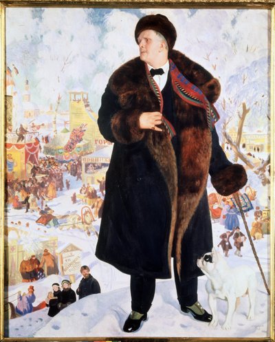 Portrait of the Singer F.I. Shalyapin by Boris Mikhailovich Kustodiev