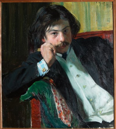 Portrait of the Poet Janko Lavrin (1887-1986) by Boris Mikhailovich Kustodiev