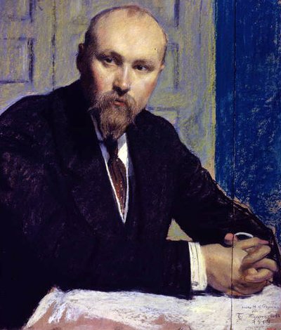 Portrait of Nikolay Rerich by Boris Mikhailovich Kustodiev