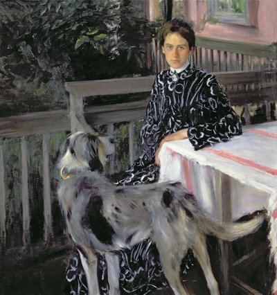 Portrait of Yulia Yevstafievna Kustodieva, the Artist