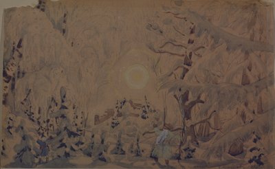 Stage Design for the Opera The Snow Maiden by N. Rimsky-Korsakov, 1910 by Boris Mikhailovich Kustodiev