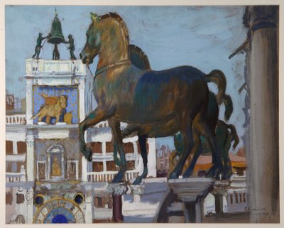 The Horses of San Marco, 1907 by Boris Mikhailovich Kustodiev