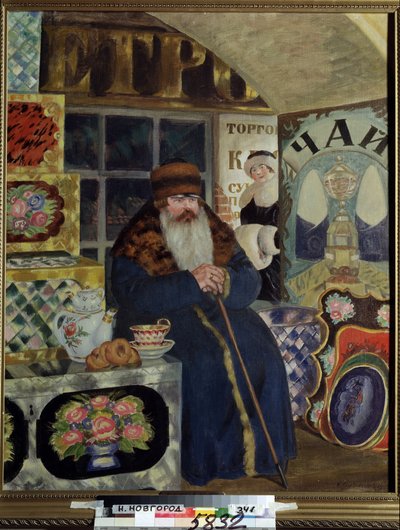 A Bags Merchant by Boris Mikhailovich Kustodiev