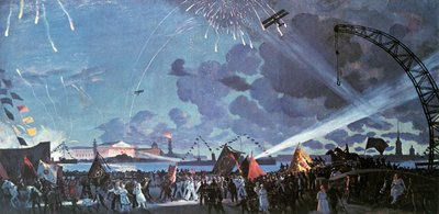 Night Celebration on the Neva, 1923 by Boris Mikhailovich Kustodiev