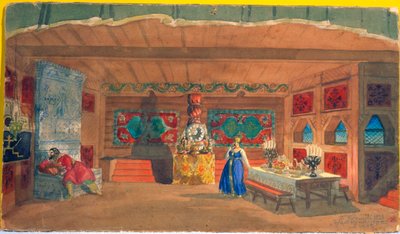 Stage design for the opera The Tsar