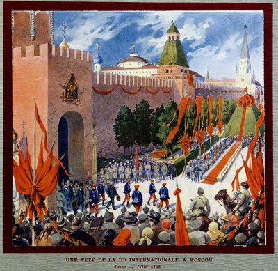 A Celebration of the Third International in Moscow by Boris Vasilievich Zvorykin