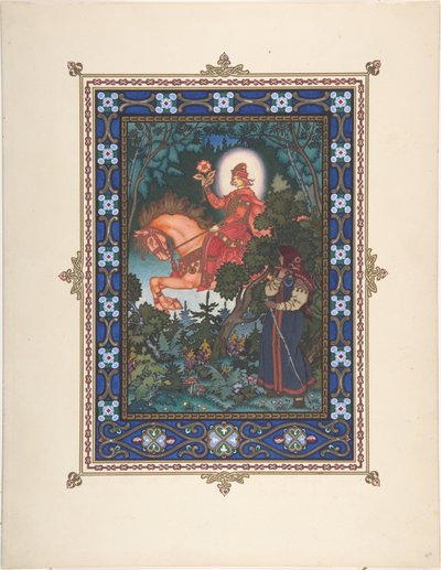 Illustration for the Fairy Tale Vasilisa the Beautiful by Boris Vasilievich Zvorykin