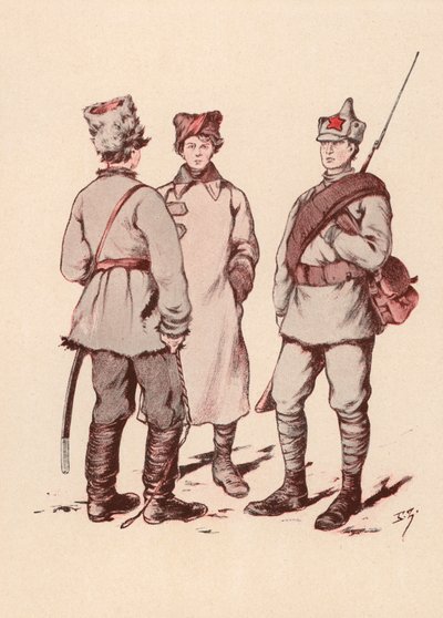 Soldiers of the Soviet Red Army by Boris Vasilievich Zvorykin