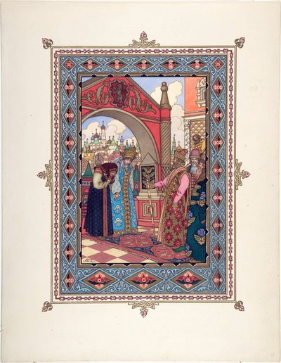 Illustration for the Fairy Tale Vasilisa the Beautiful by Boris Vasilievich Zvorykin