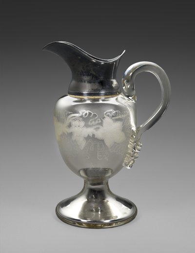 Pitcher, c. 1865-1871 by Boston Silver Glass Company