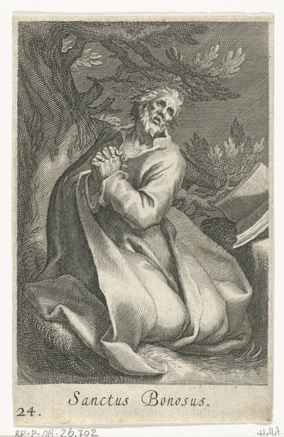 Saint Bonosus as Hermit (series: Hermits, Sacra eremvs ascetarvm) by Boëtius Adamsz. Bolswert