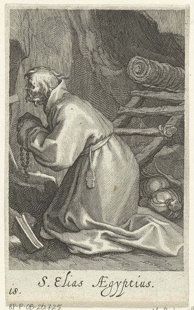 Saint Elias of Caesarea as a Hermit by Boëtius Adamsz. Bolswert