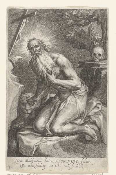 Saint Jerome of Bethlehem as a Hermit (Hermits) by Boëtius Adamsz. Bolswert