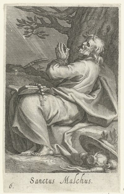 Saint Malchus of Chalcis as a Hermit (Sacra Eremus Ascetarvm) by Boëtius Adamsz. Bolswert