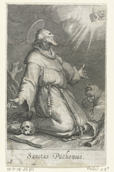Saint Pachomius the Elder as a Hermit by Boëtius Adamsz. Bolswert