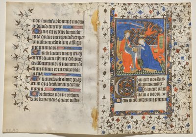 Bifolio from a Book of Hours: Coronation of the Virgin by Boucicaut Master