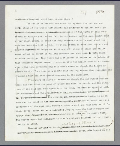 Page 539, Chapter 27, The deleted passage describing the destruction of Dracula