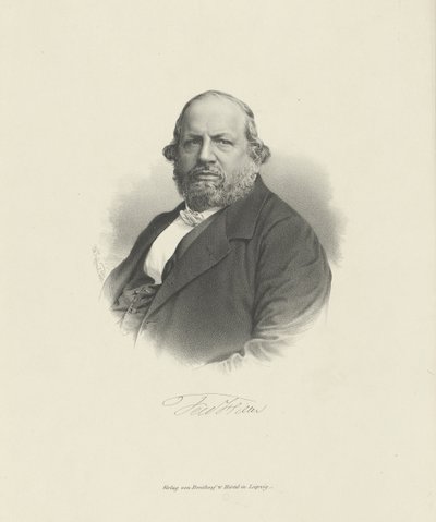 Portrait of the composer Ferdinand von Hiller 1811-1885, c. 1870 by Breitkopf and Härtel