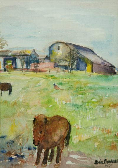 Pony in the Farm Meadow, East Green by Brenda Brin Booker