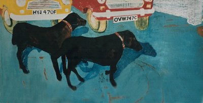 Rex at the Used Car Lot, with Friend by Brenda Brin Booker