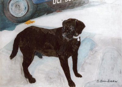 Rex in the Morning at the Used Car Lot by Brenda Brin Booker