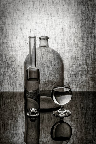 Glass Bottle Reflections by Brig Barkow