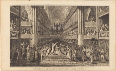 Crowning of Queen Victoria, June 28, 1838 (right half) by British 19th Century