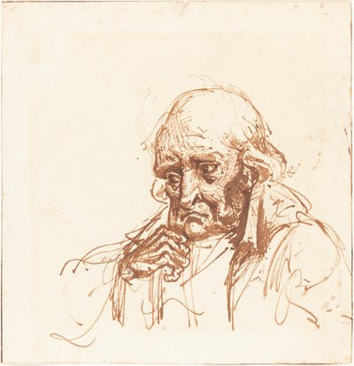 Head of an Old Man by British 19th Century