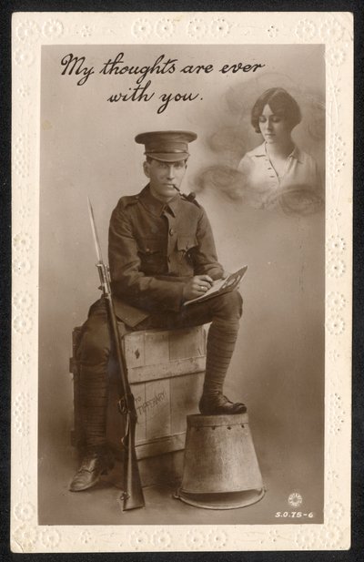 United Kingdom: A Sentimental Postcard Produced by the Cairo Postcard Trust, Cairo, Egypt, During WW1 by British Photographer