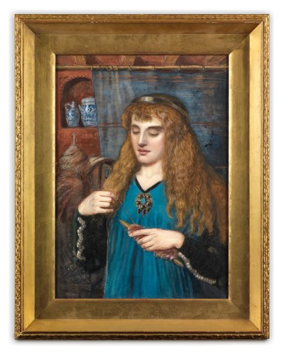 A Maiden Winding Wool by British School