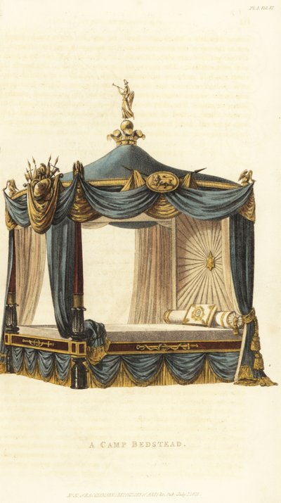 A camp bedstead for a military officer by British School
