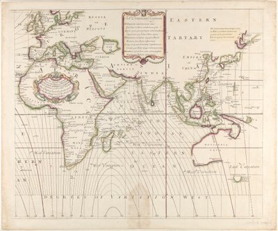 A New and Correct Sea Chart of the Whole World Showing the Variations of the Compass as They Were Found in the Year 1700 by British School