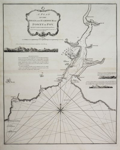 A plan of the road and harbour of Fowey or Foy by Lieutenant James Cook of the Royal Navy by British School