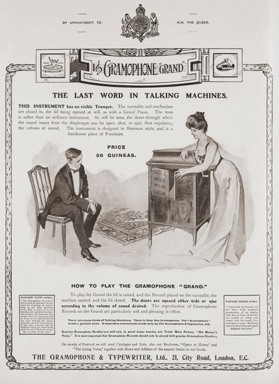 Advertisement for The Gramophone Company by British School