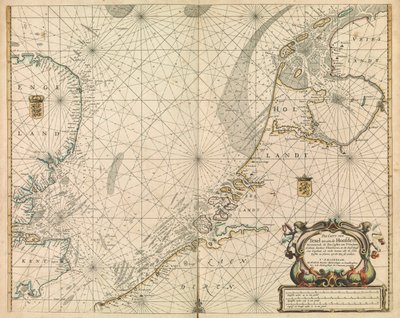 Chart of the North Sea and Dutch coast by British School