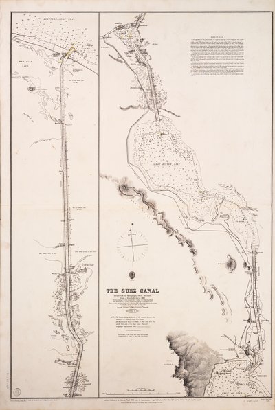 Chart of the Suez Canal by British School