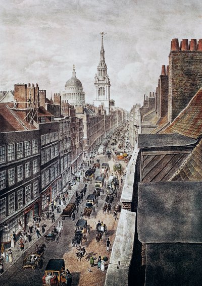 Cheapside Street in London by British School