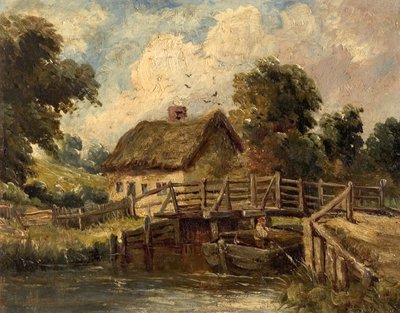 Cottage near East Bergholt, Suffolk by British School