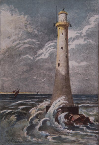 Eddystone Lighthouse, off Plymouth, late 19th century by British School