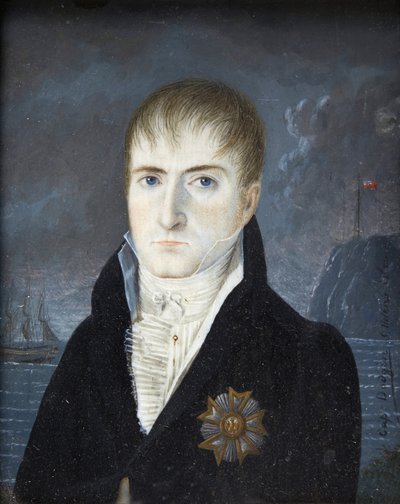 Portrait of Napoleon Bonaparte on the Island of Saint Helena by British School