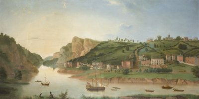 Hotwells, with a view of the Avon Gorge, c.1730 by British School