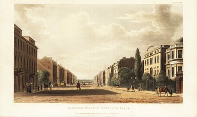 Langham Place and Portland Place, northward continuation of Regent Street, London by British School