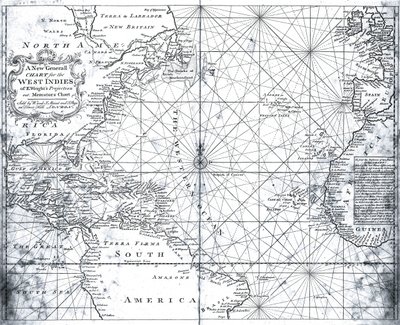 Map of the North Atlantic by Mount and Page by British School
